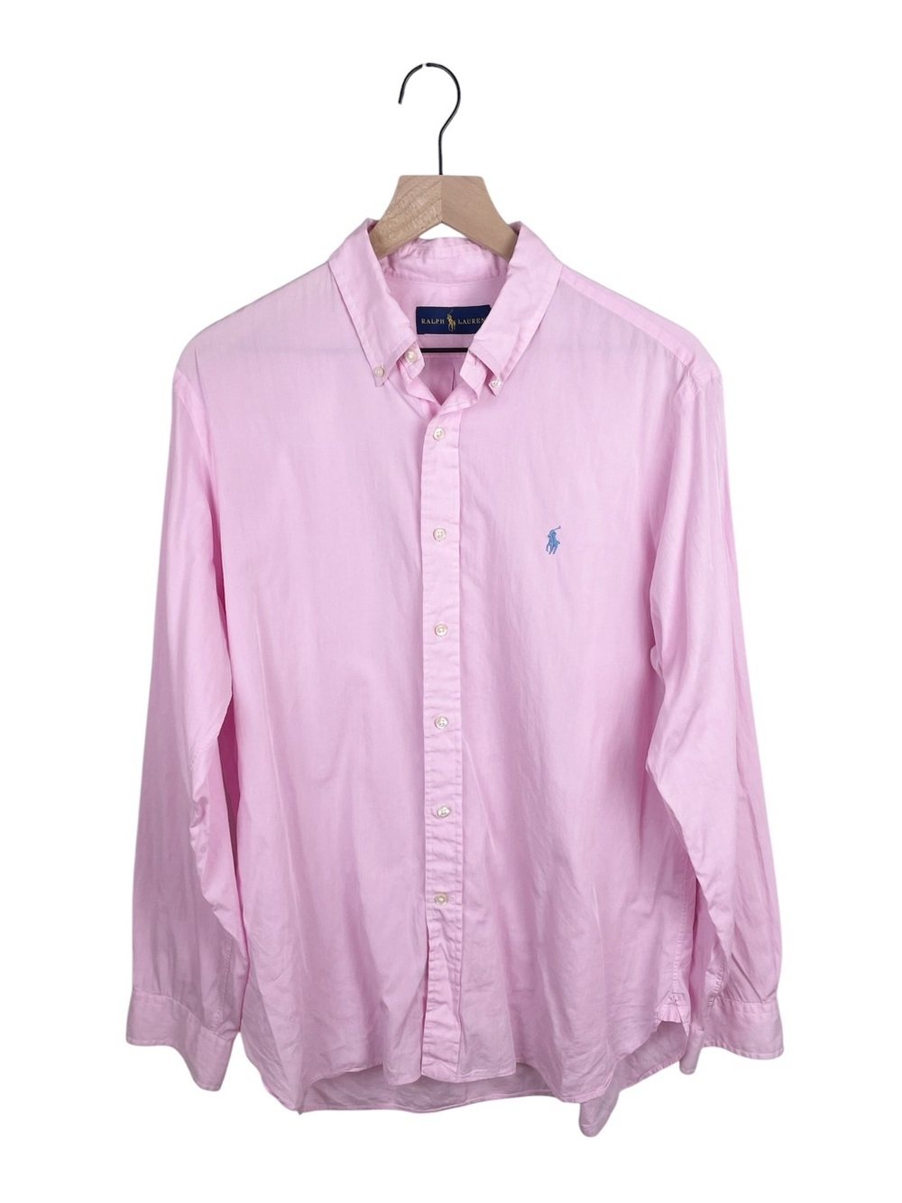 Ralph Lauren Light Pink Long Sleeve Button Down Dress Shirt Pony Size 16 1/2 42